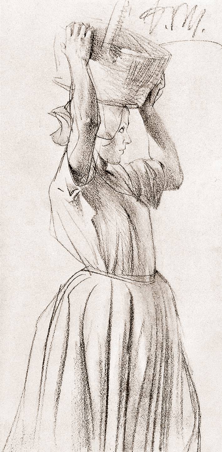  Adolpyh Von Menzel —— 顶篮子的女人